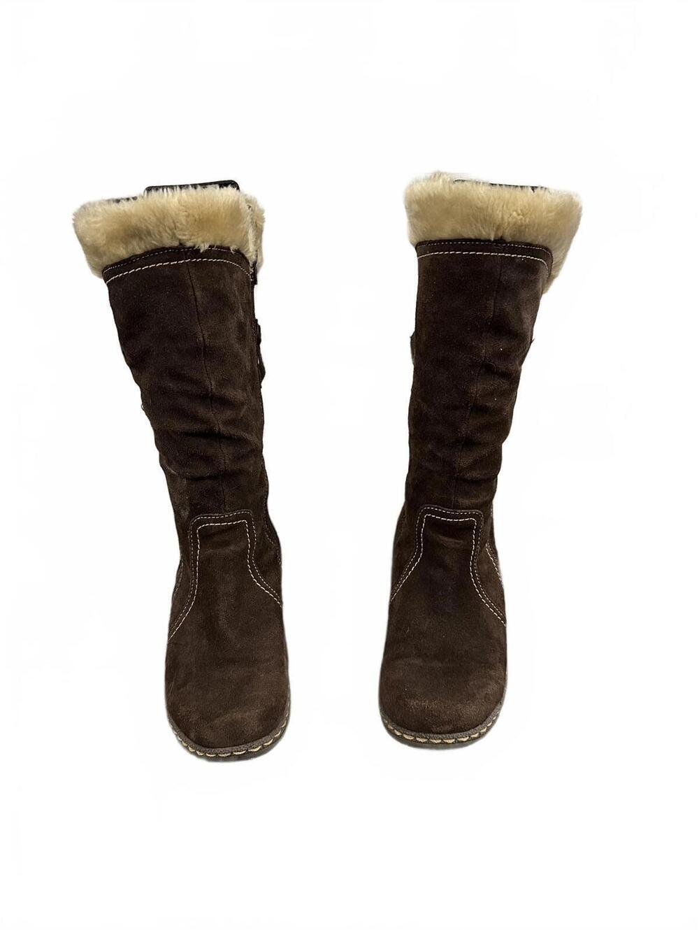 Baretraps Brown Suede Fur-Lined Winter Boots